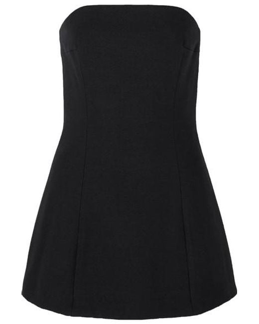 Georgia Alice Sands Strapless Woven Mini Dress in Black | Lyst