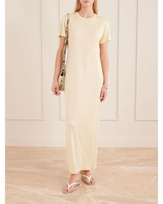 Anine Bing White Wynne Tencel Lyocell-Blend Jersey Maxi Dress