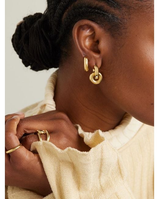 Boucles D'Oreilles En Plaqué Or The Esther LIE STUDIO en coloris Metallic