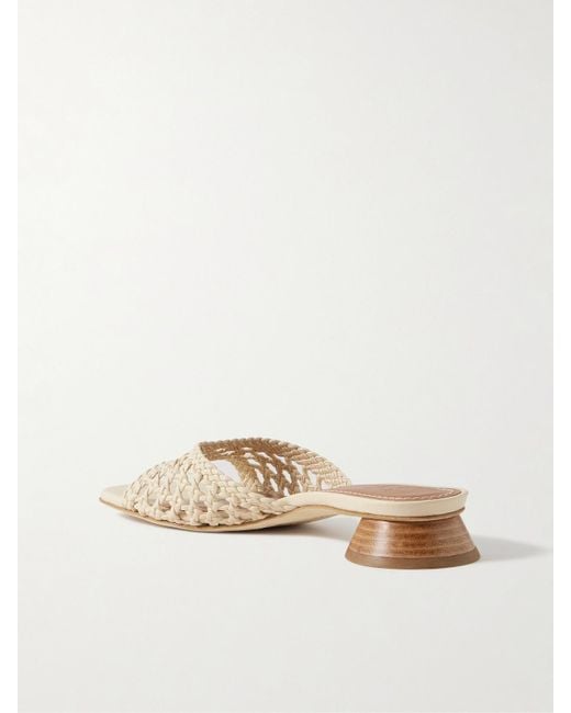 Staud Natural Simone Mules Aus Geflochtenem Leder
