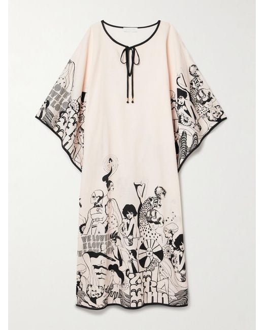 Zimmermann Natural Maxine Printed Cotton-Gauze Kaftan