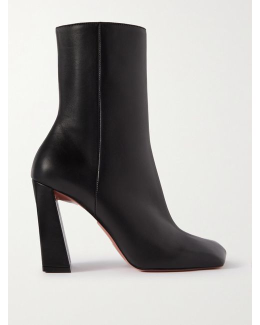 AMINA MUADDI Black Marine ankle boots aus leder