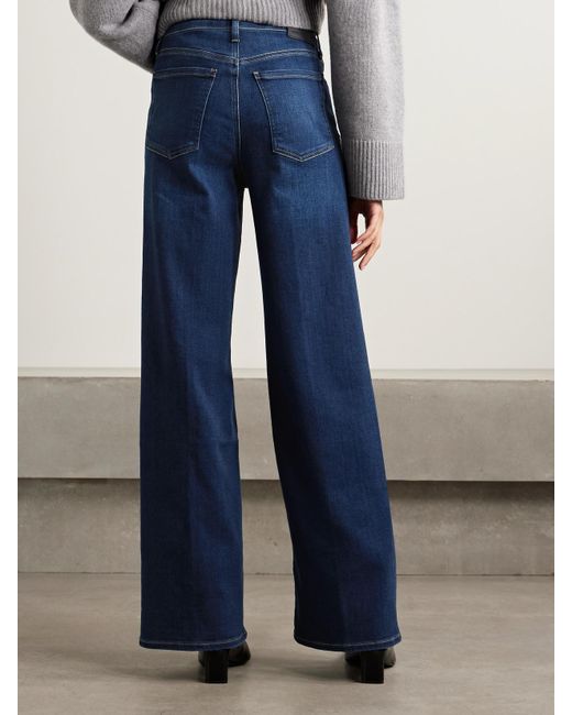 Citizens of Humanity Blue Lyra Long Mid-Rise Wide-Leg Jeans