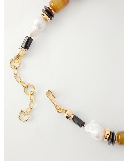 Lizzie Fortunato Natural Ilios-Plated-Stone Necklace