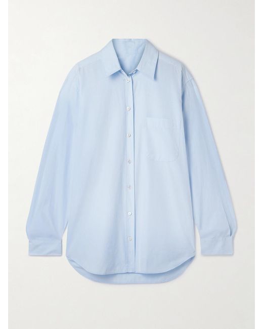 The Row Blue Gavina Sea Island Cotton Shirt