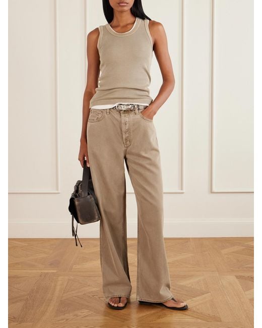 Agolde Natural Low Slung Baggy Low-Rise Wide-Leg Jeans