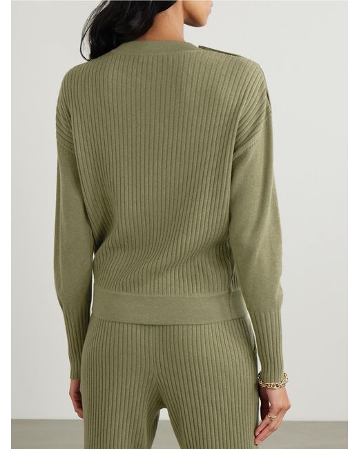 Eres Green Savoureux Wool And Cashmere-Blend Sweater
