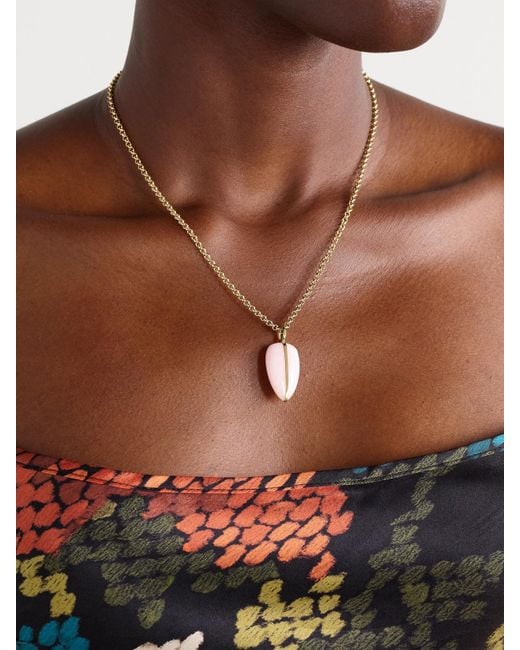 BY PARIAH Natural 14-Karat Recycled Opal Necklace
