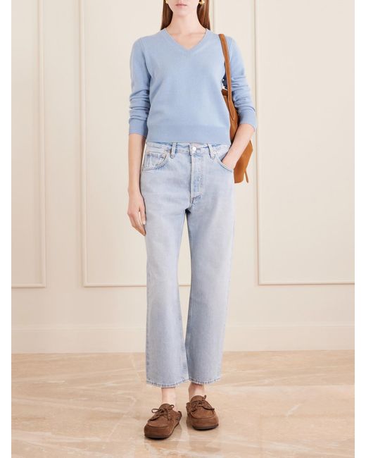 Nili Lotan Blue Camelia Knitted Cashmere Sweater