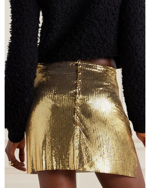 Rabanne Green Chainmail Mini Skirt