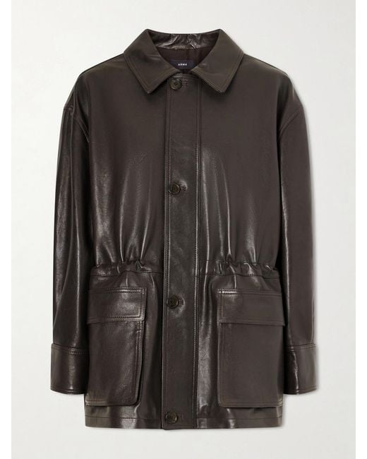 Arma Black Leather Jacket
