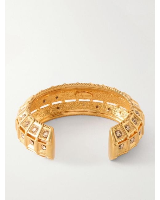 Sonia Petroff Metallic Lobster Vibe-Plated Crystal Cuff