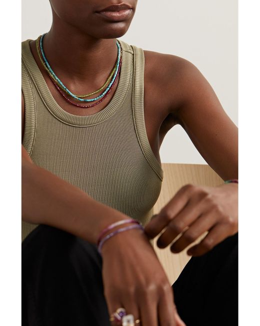 JIA JIA Natural Net Sustain Birthstone 14-Karat Beaded Necklace