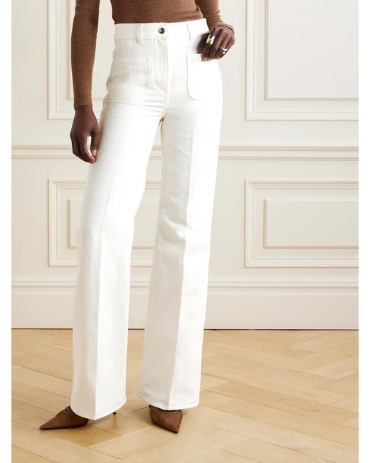 Loro Piana White Linen And Cotton-Blend Straight-Leg Pants