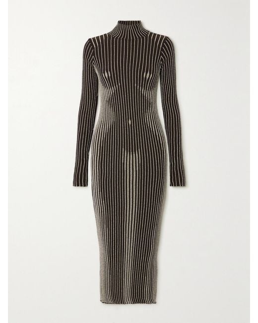 Jean Paul Gaultier Black The Body Morphing Knitted Dress