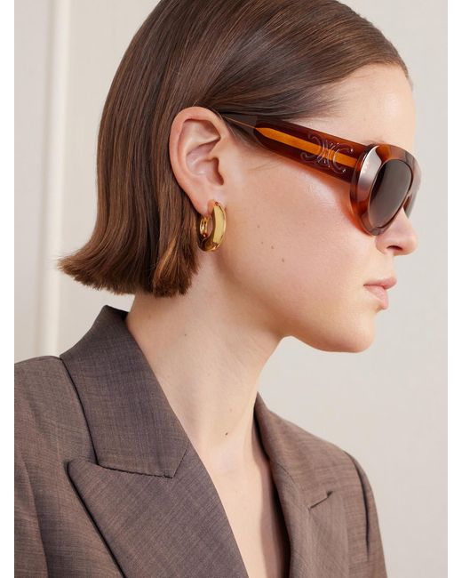 Céline Multicolor Aviator-Style Metal Sunglasses