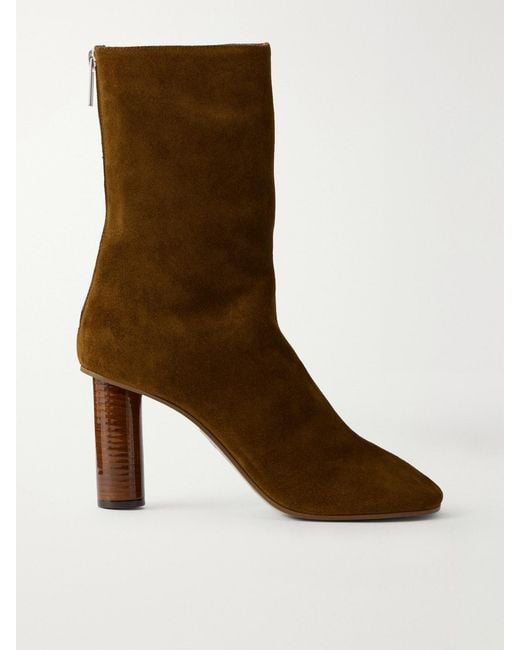 Paris Texas Brown Alice 85 Suede Ankle Boots