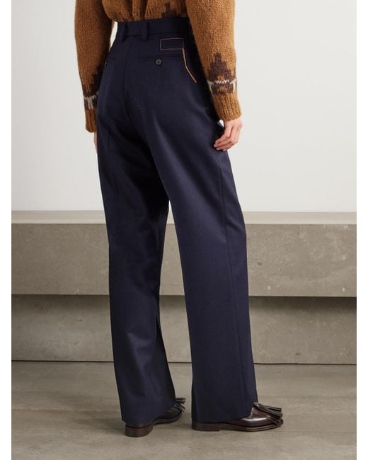 Fortela Blue Wool Pants