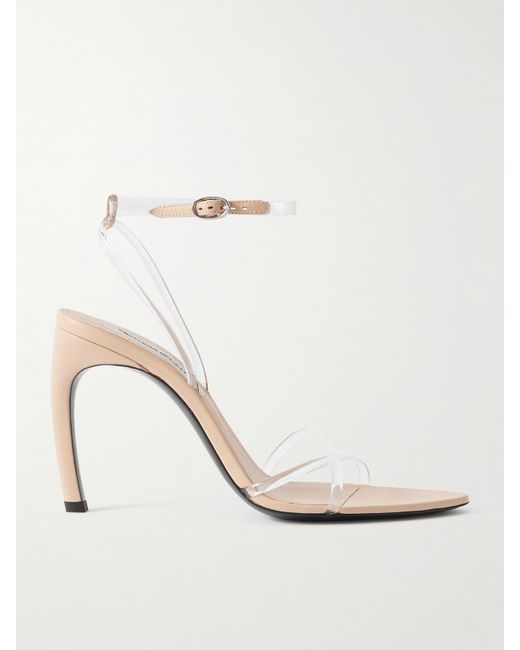 Victoria Beckham Natural Leather-Trimmed Pvc Sandals
