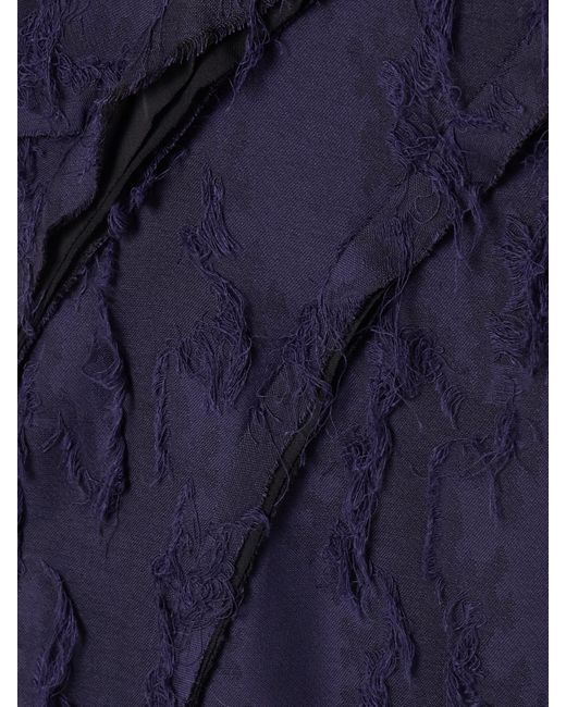 Jason Wu Blue Asymmetric Fil Coupé Woven Maxi Dress