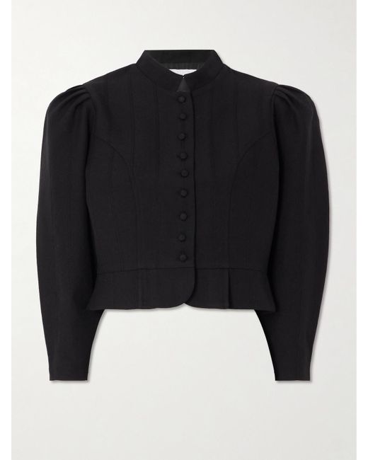 D'Estree Black Amoako Jacke Aus Woll-Twill
