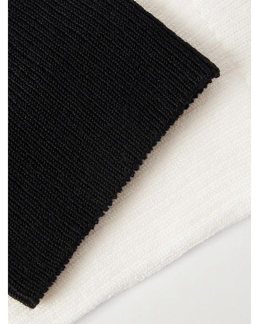CDLP Black Set Of Six Ribbed Cotton-Blend Socks