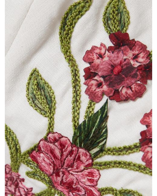 Haut Épaules Nues Raccourci En Lin À Appliqués Et À Broderies Época Agua Bendita en coloris Metallic