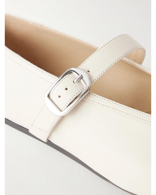 Le Monde Beryl Natural Stella Leather Mary Jane Ballet Flats