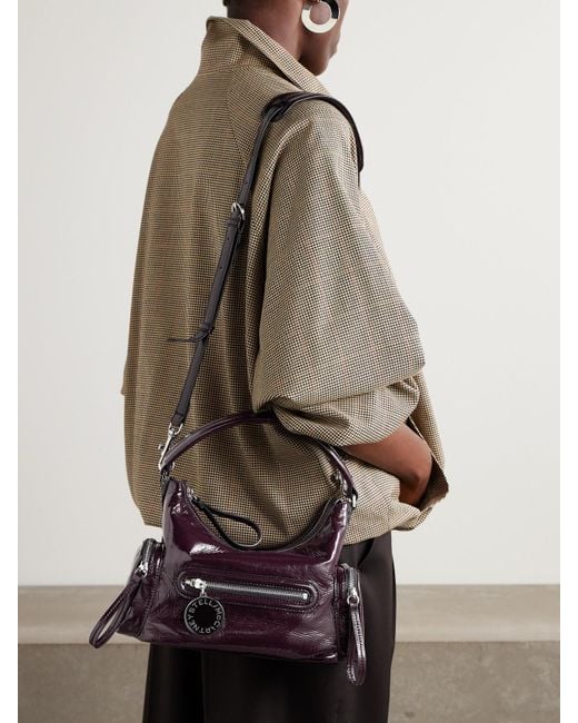 Stella McCartney Purple Dartmoor Glänzende Schultertasche