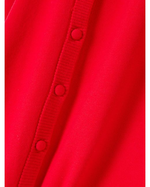 Victoria Beckham Red Midirock Aus Einer Gerippten Merinowollmischung