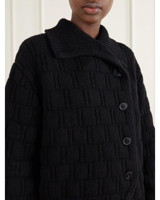 Dries Van Noten Black Wool And Cashmere-Blend Sweater