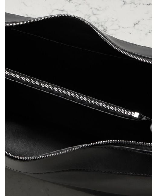 Jil Sander Black Dune Leather Shoulder Bag