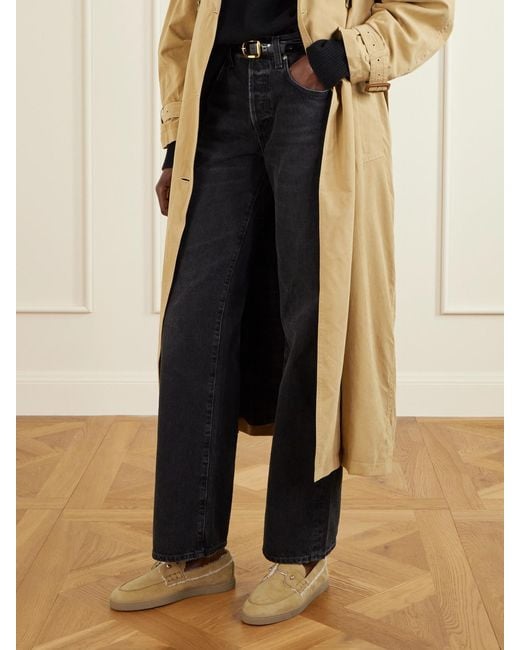 Christian Louboutin Natural Chambeliboat Loafers Aus Veloursleder Mit Shearling-Futter