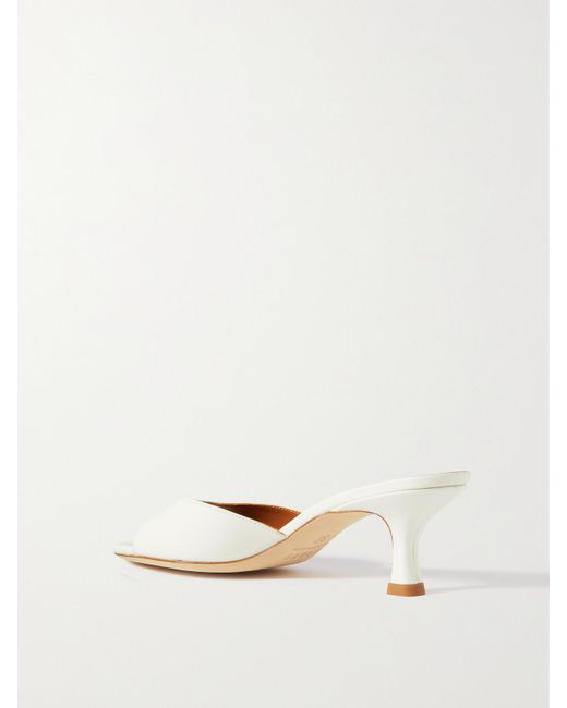 Staud Natural Brigitte Leather Mules