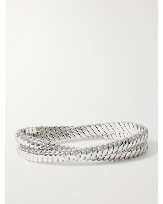 Roxanne Assoulin Metallic Double Cobra Silberfarbenes Armband
