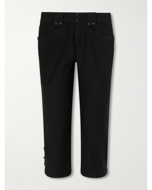 Isabel Marant Black Berna Cotton-Twill Capri Pants