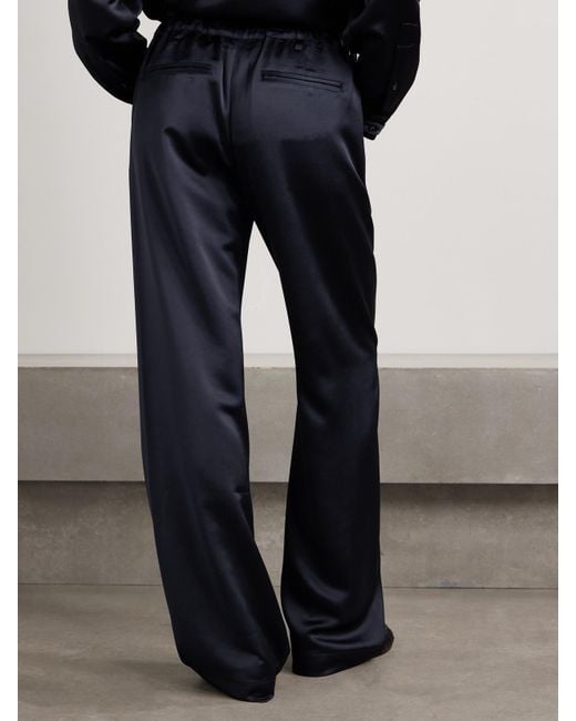 Proenza Schouler Blue Magnus Hose Mit Weitem Bein Aus Satin