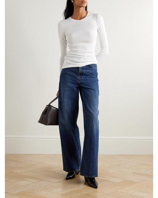 Totême  White Garderob Organic Cotton-Jersey Top