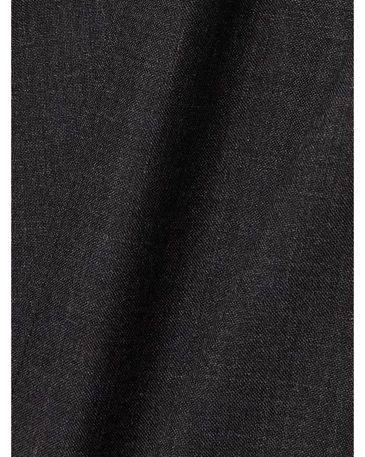 Lemaire Black Belted Pleated Cashmere-Blend Tapered Pants