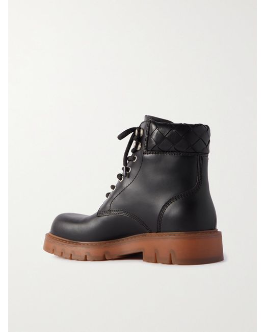 Bottega Veneta Black Haddock Leather Ankle Boots