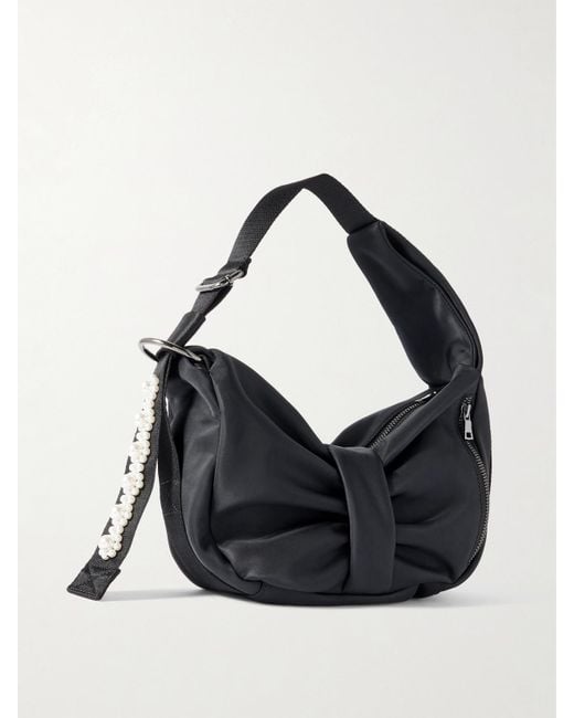 Sac Porté Épaule En Tissu Technique À Perles Synthétiques Sling Bow Mini Simone Rocha en coloris Black