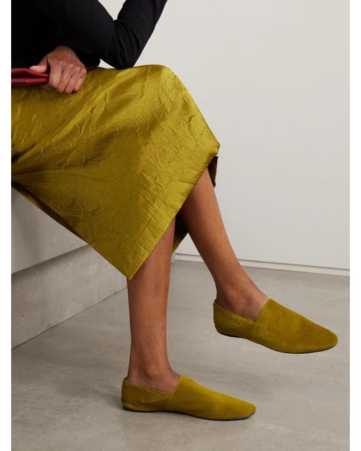 TOVE Green Pascale Flache Schuhe Aus Kalbshaar