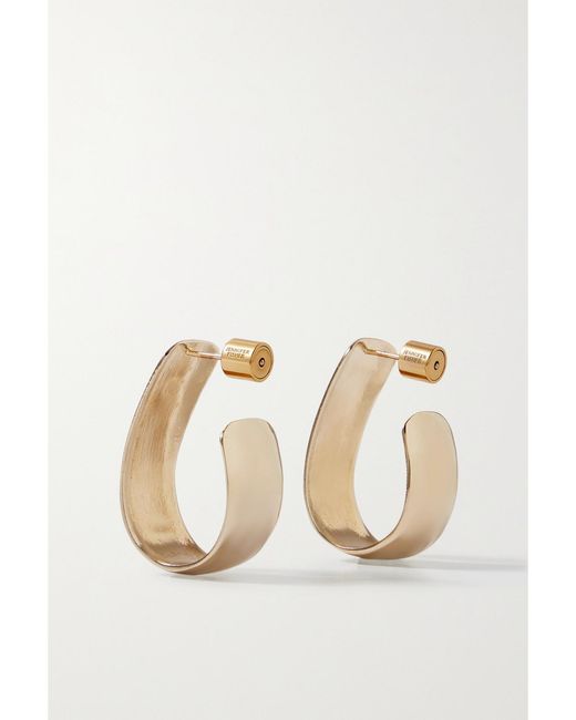 Jennifer Fisher Natural Small Bolden-Plated Hoop Earrings
