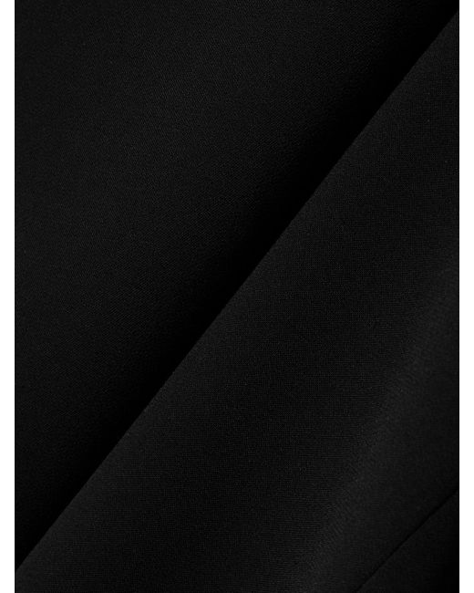 Jenny Packham Black Trägerloses Midikleid Aus Cady Mit Samtbesatz Und Verzierungen