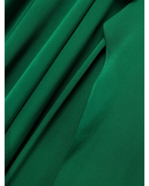 Tom Ford Green Asymmetric One-Shoulder Crepe Dress