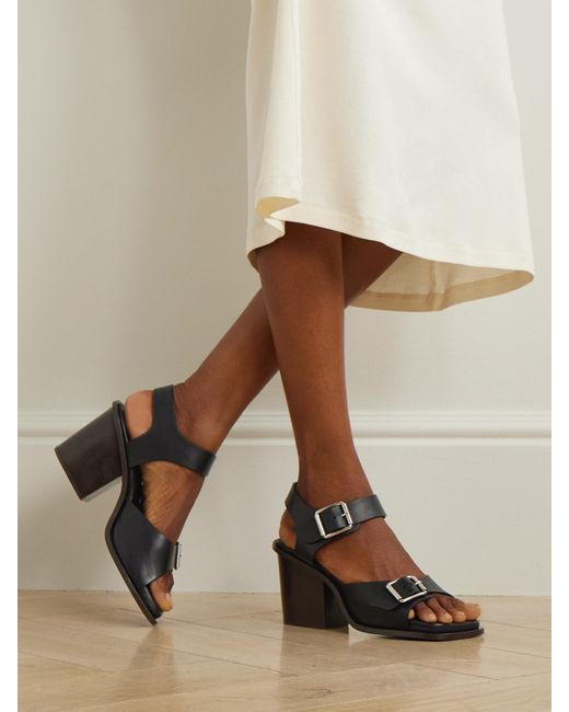 Lemaire Black Leather Sandals