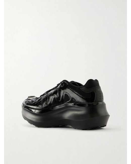 Comme des Garçons Black Xt-Whisper Void Platform Rubber-Trimmed Mesh Sneakers