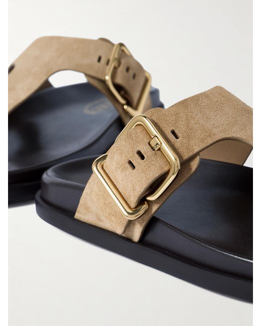 Tod's Brown Suede Sandals