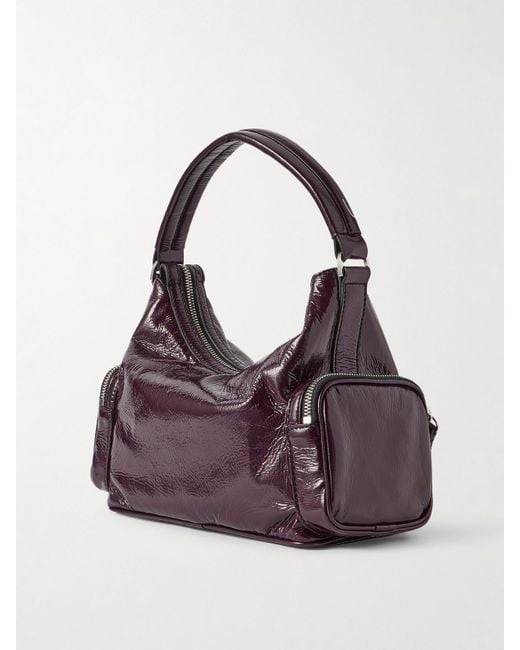Stella McCartney Purple Dartmoor Glänzende Schultertasche