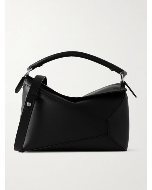 Loewe Black Puzzle Edge Small Textured-Leather Shoulder Bag